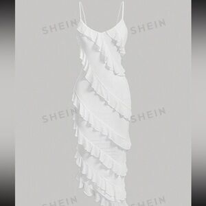 Ruffle White Bridal Dress